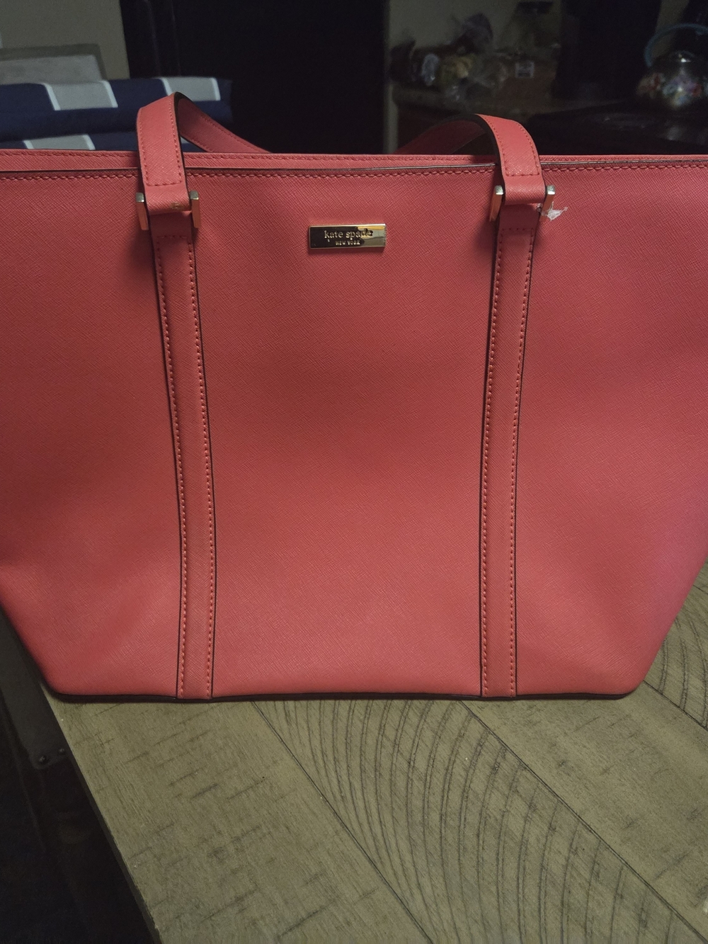 Kate Spade Coral Pink Tote- EUC
